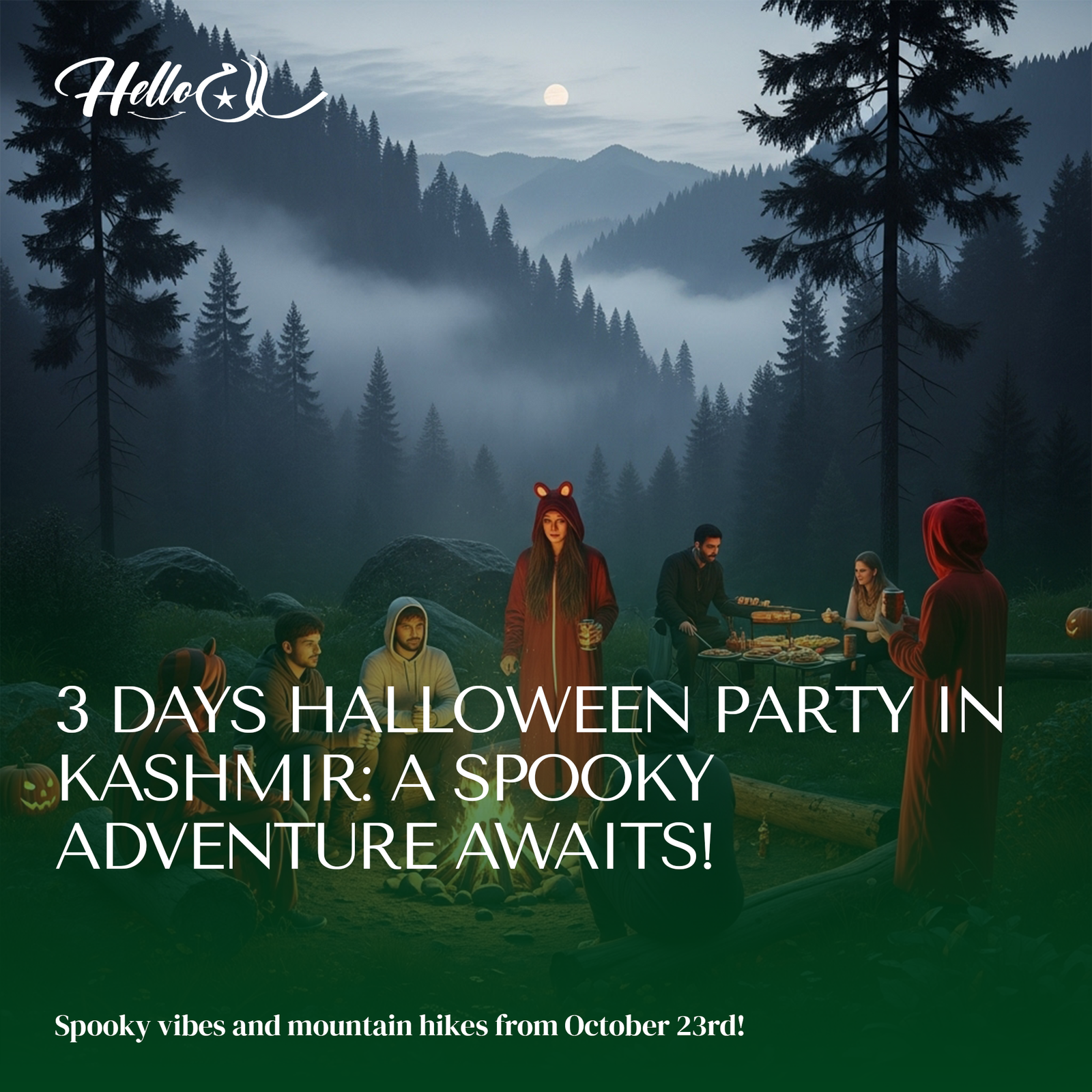 3 days halloween party in kashmir