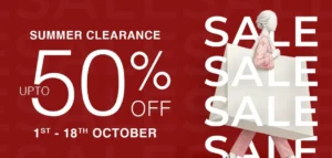J. Junaid Jamshed summer clearance sale up to 50 percent off 1st to 18th October 2026