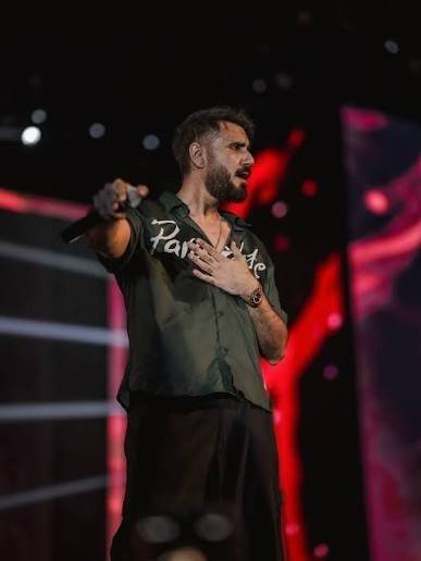Mustafa Zahid performing live on stage