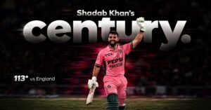 Shadab Khan century: 113 not out in England vs Pakistan 4th ODI at Gaddafi Stadium Lahore